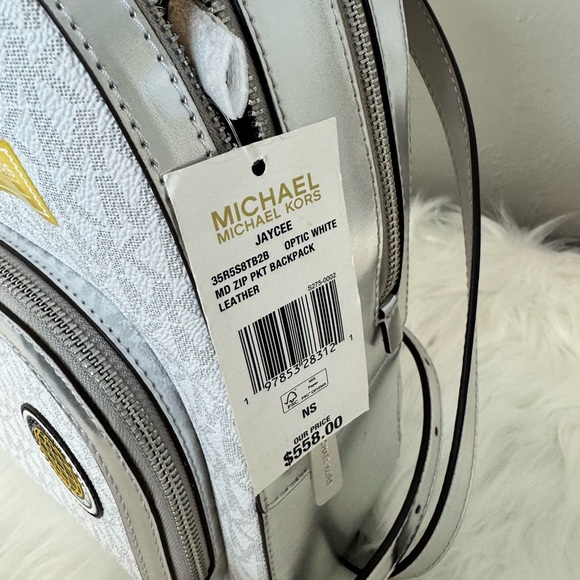 Michael Kors White and Silver Backpack - Picture 5 of 8